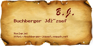 Buchberger József névjegykártya