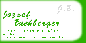 jozsef buchberger business card